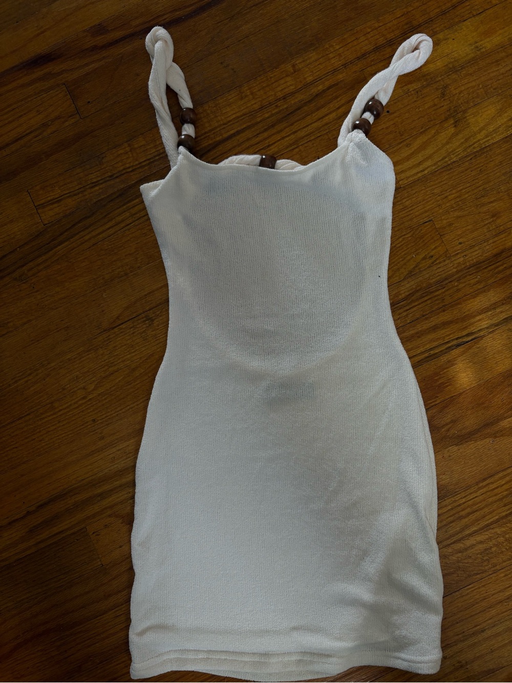 White Fox Boutique Cream Knit Top with Textured Weave